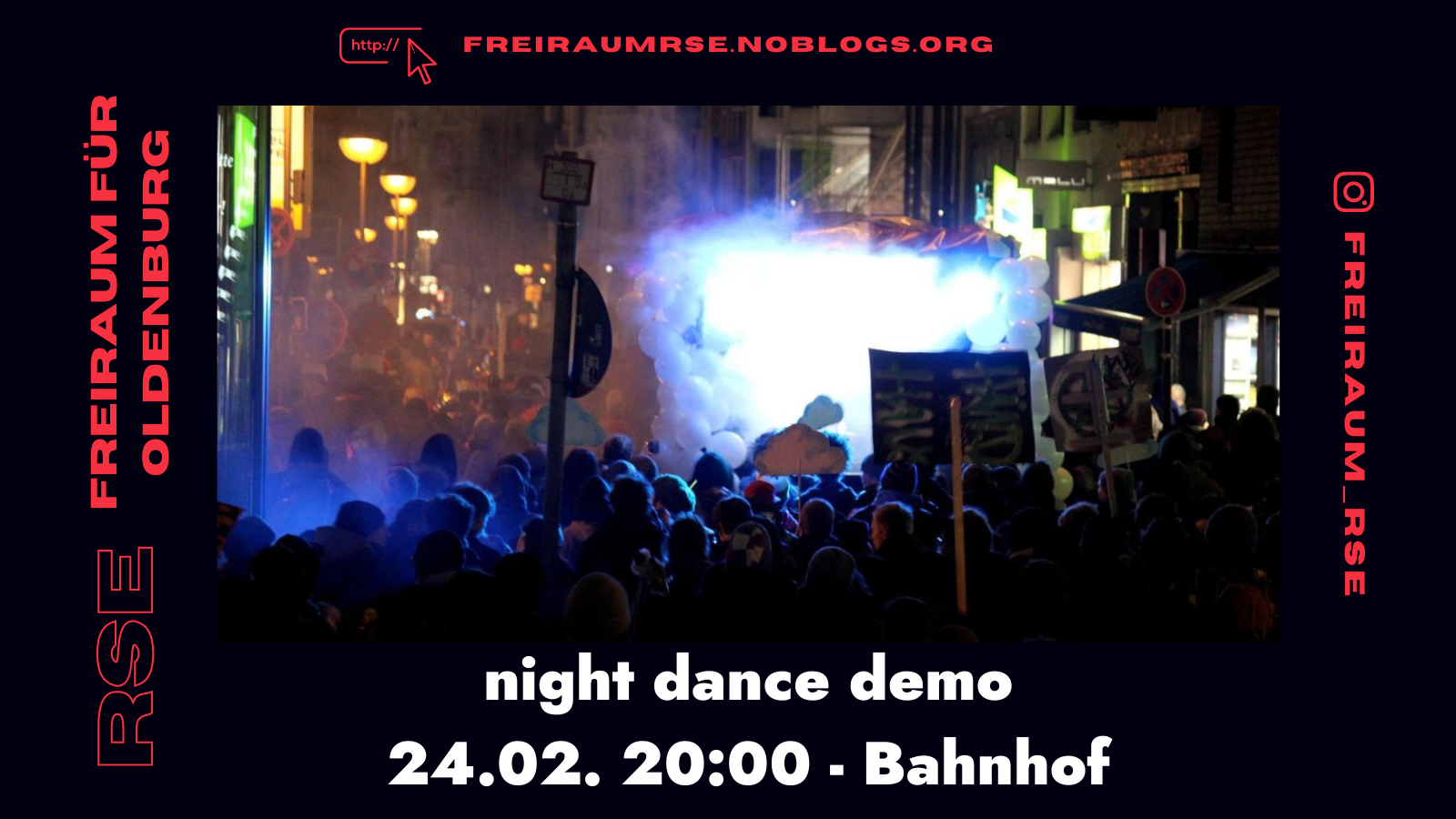 night dance demo 24.02. 20:00 Bahnhof